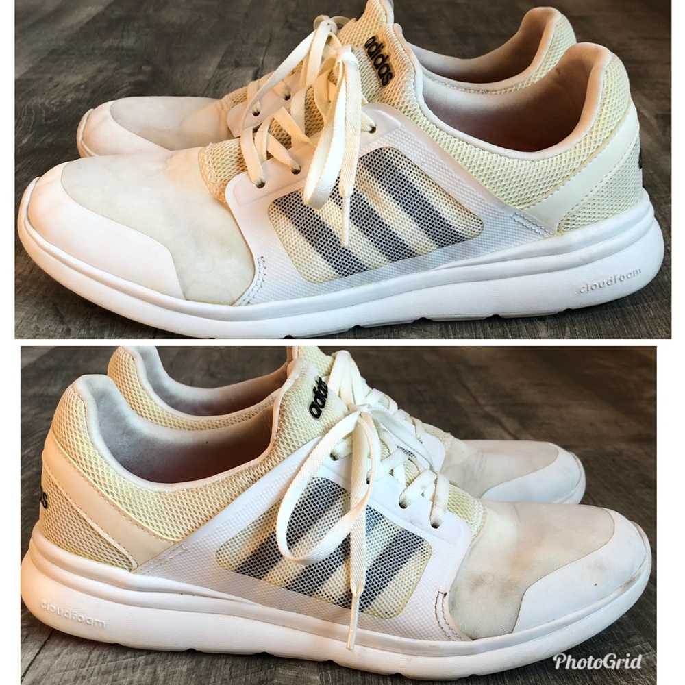 Adidas Cloudfoam Off White Sneakers, size 9.5 US - Picture 2 of 8
